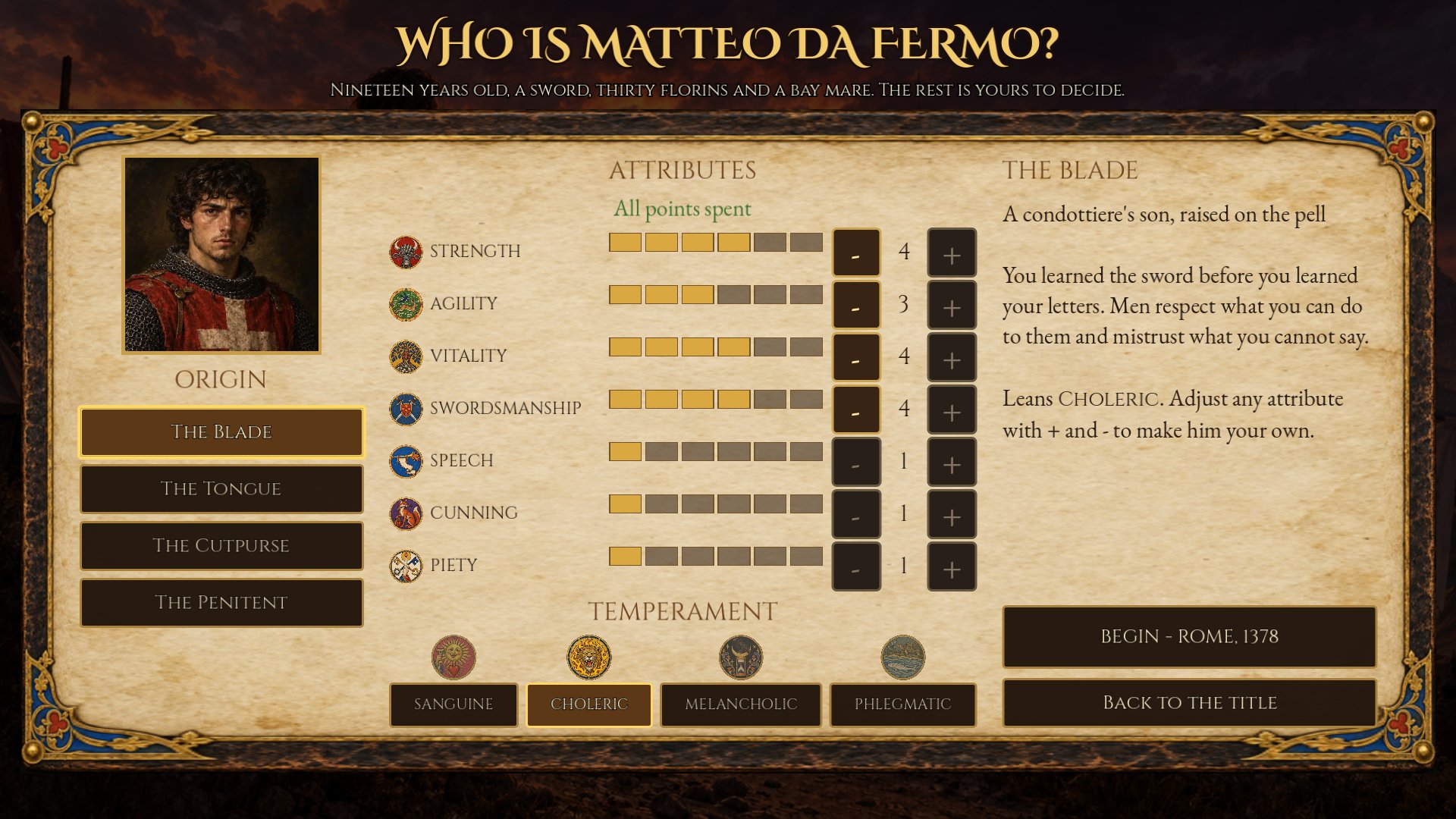 Shape Matteo: an origin, seven attributes and a temperament.