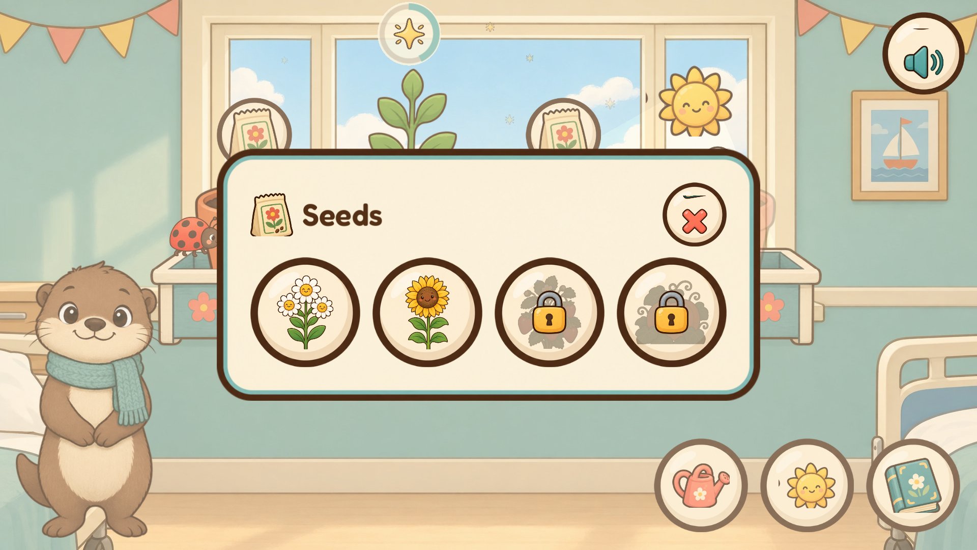 Grown plants unlock new seeds to try.