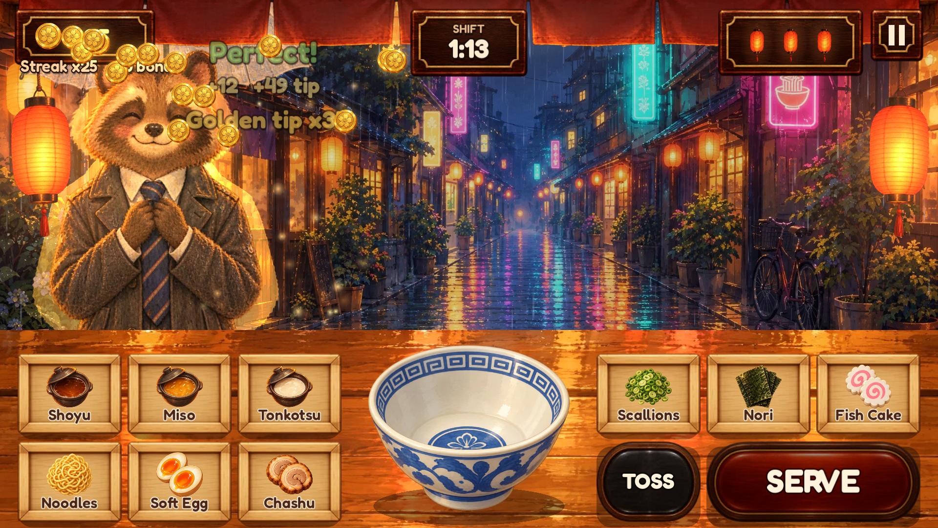 Golden customers pay triple tips, with a fountain of gold coins.