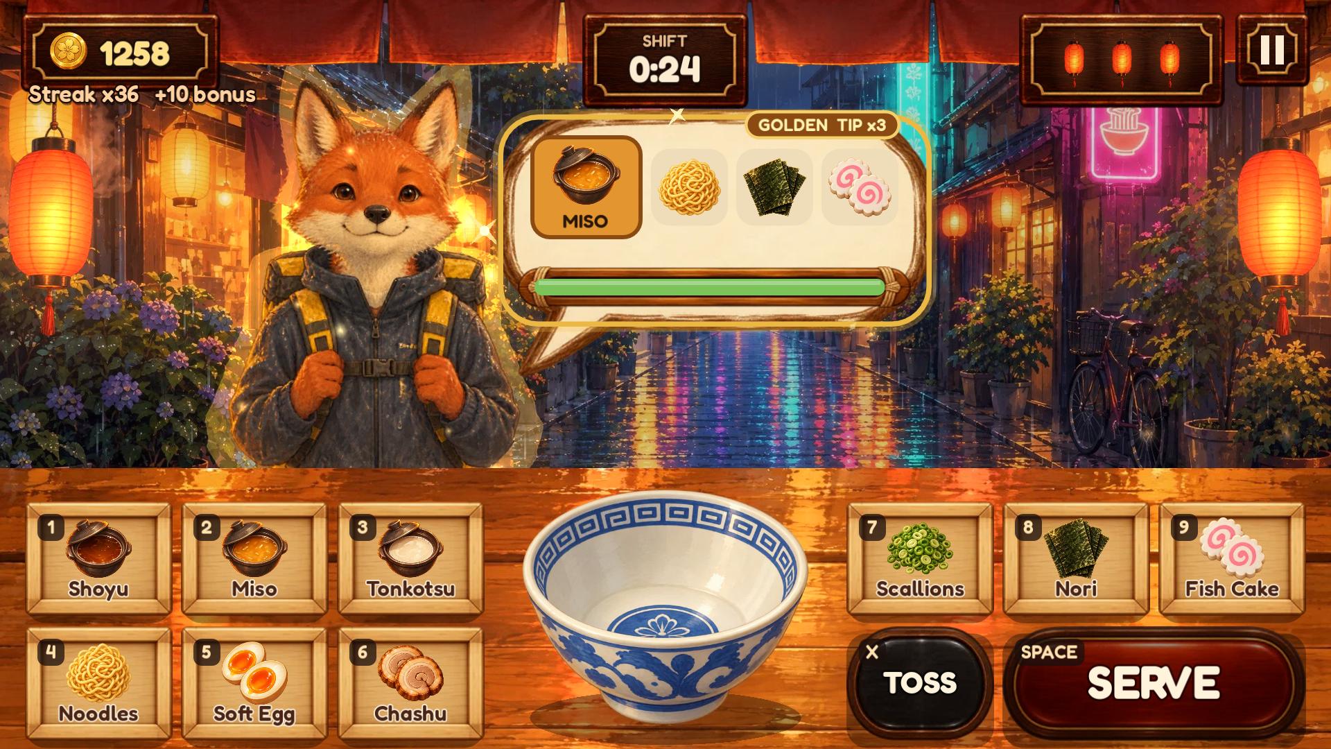 Correct bowls in a row add a streak bonus.