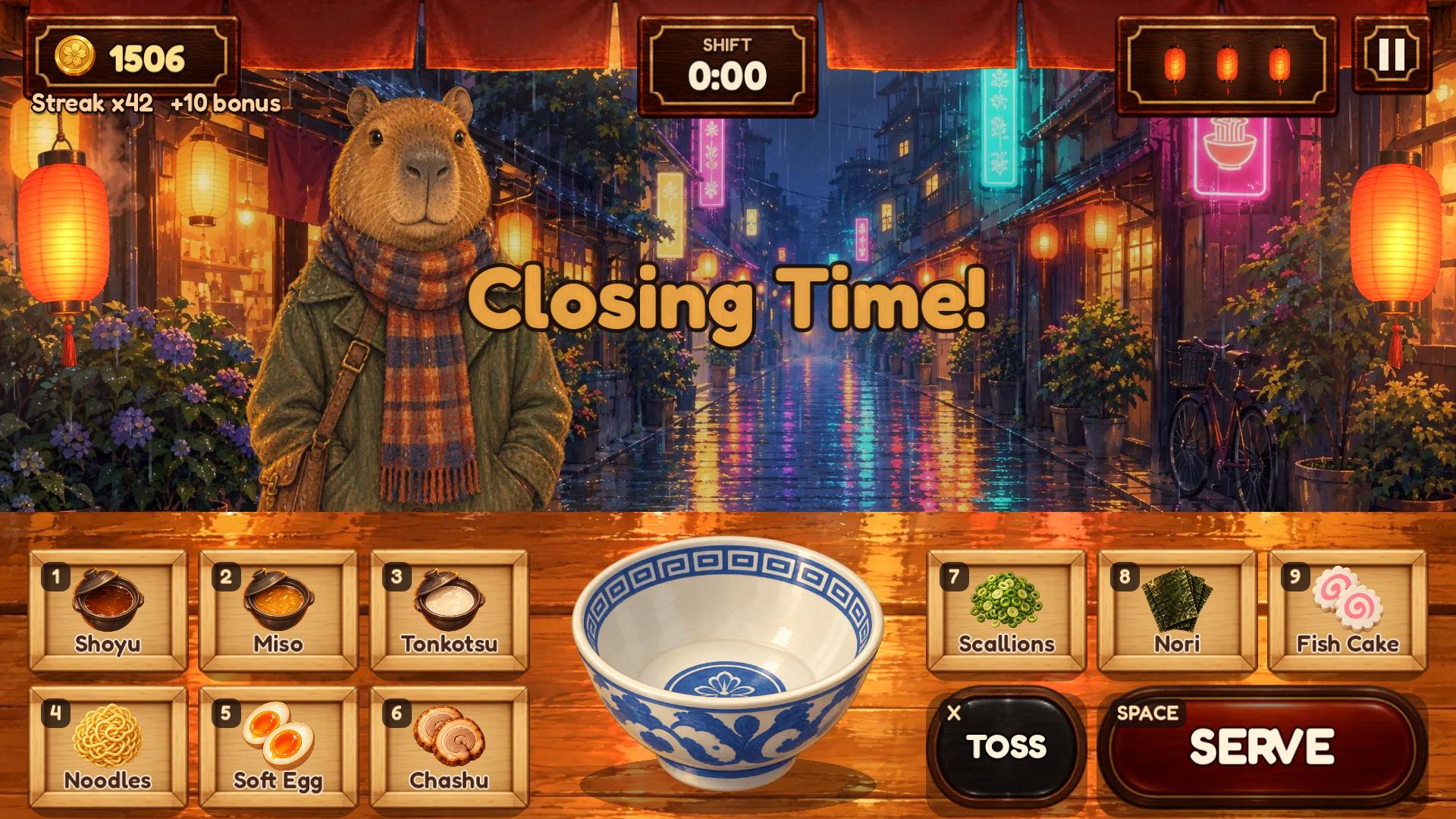 Three minutes on the clock, then Closing Time.
