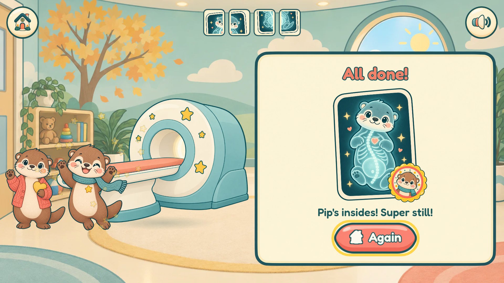 All done! A picture of Pip's insides and a sticker.