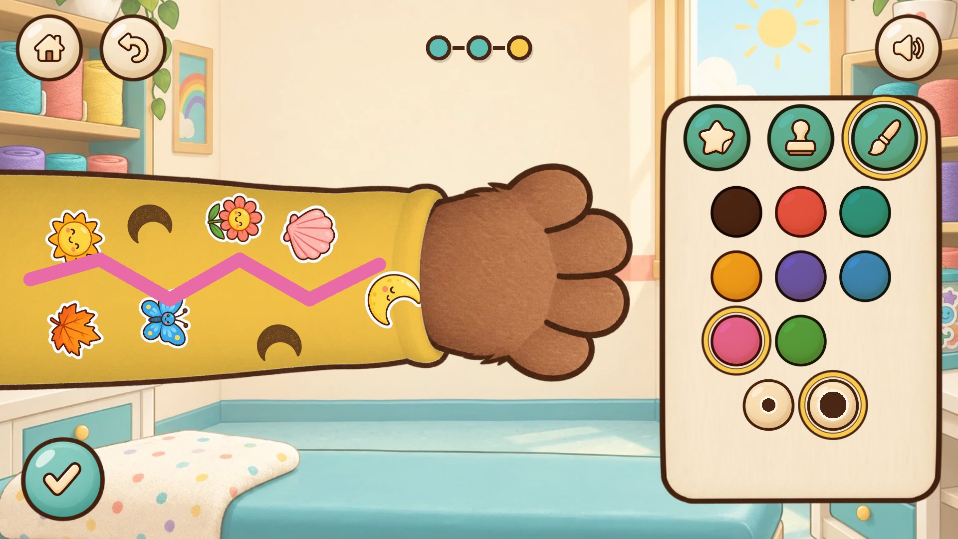 Decorate it with stickers, stamps and finger doodles.