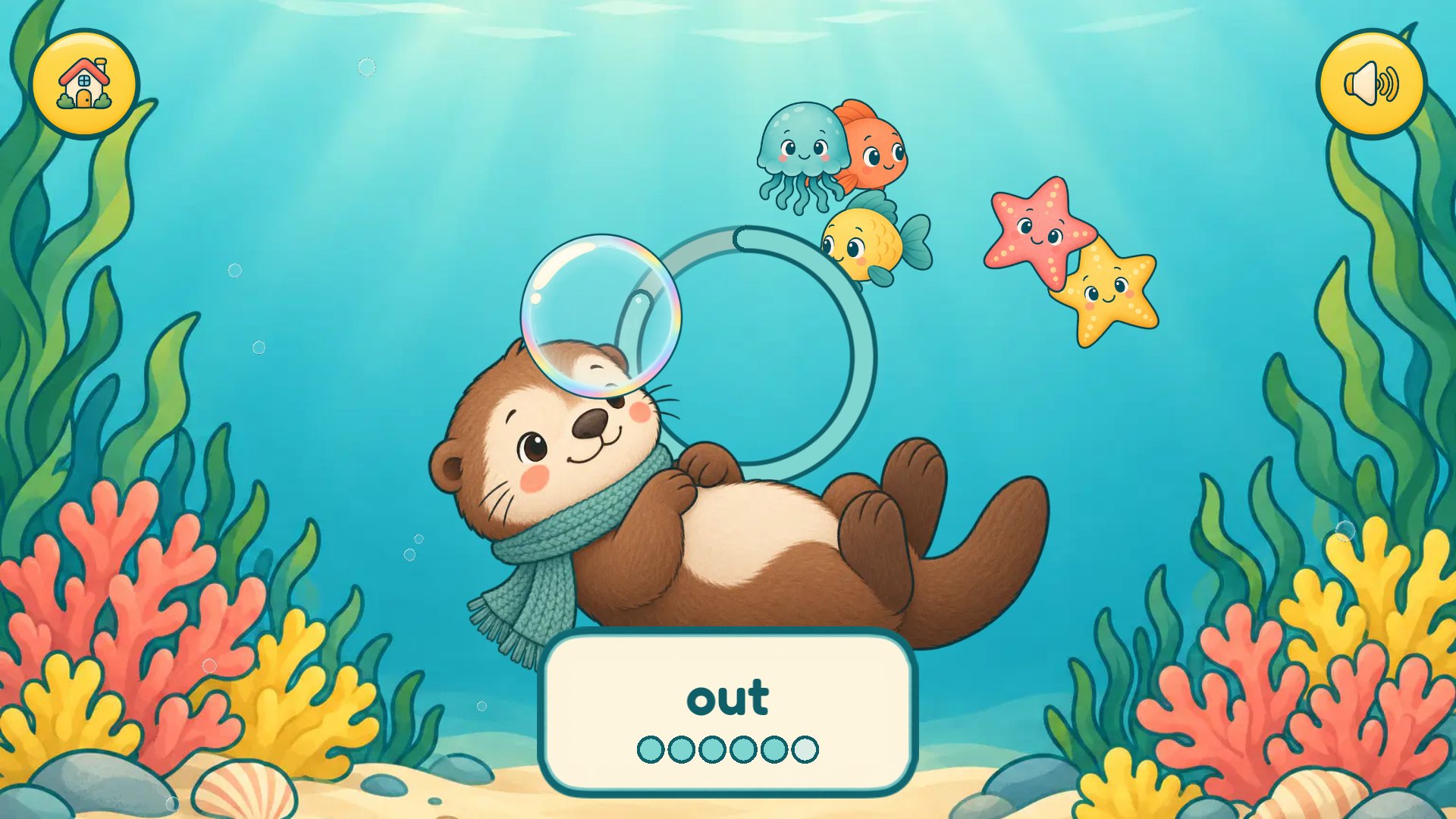 Every bubble pops into a new sea friend.