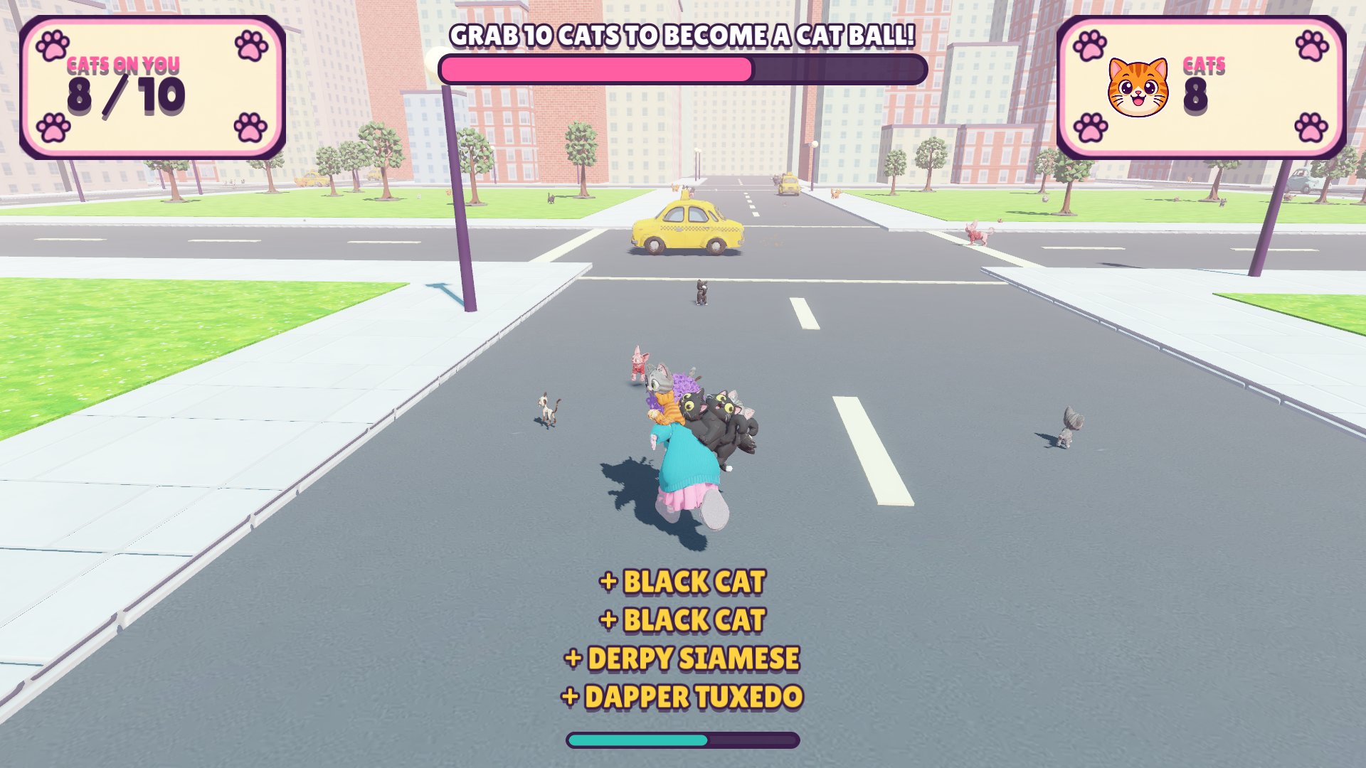 Run into cats and they cling right onto you.