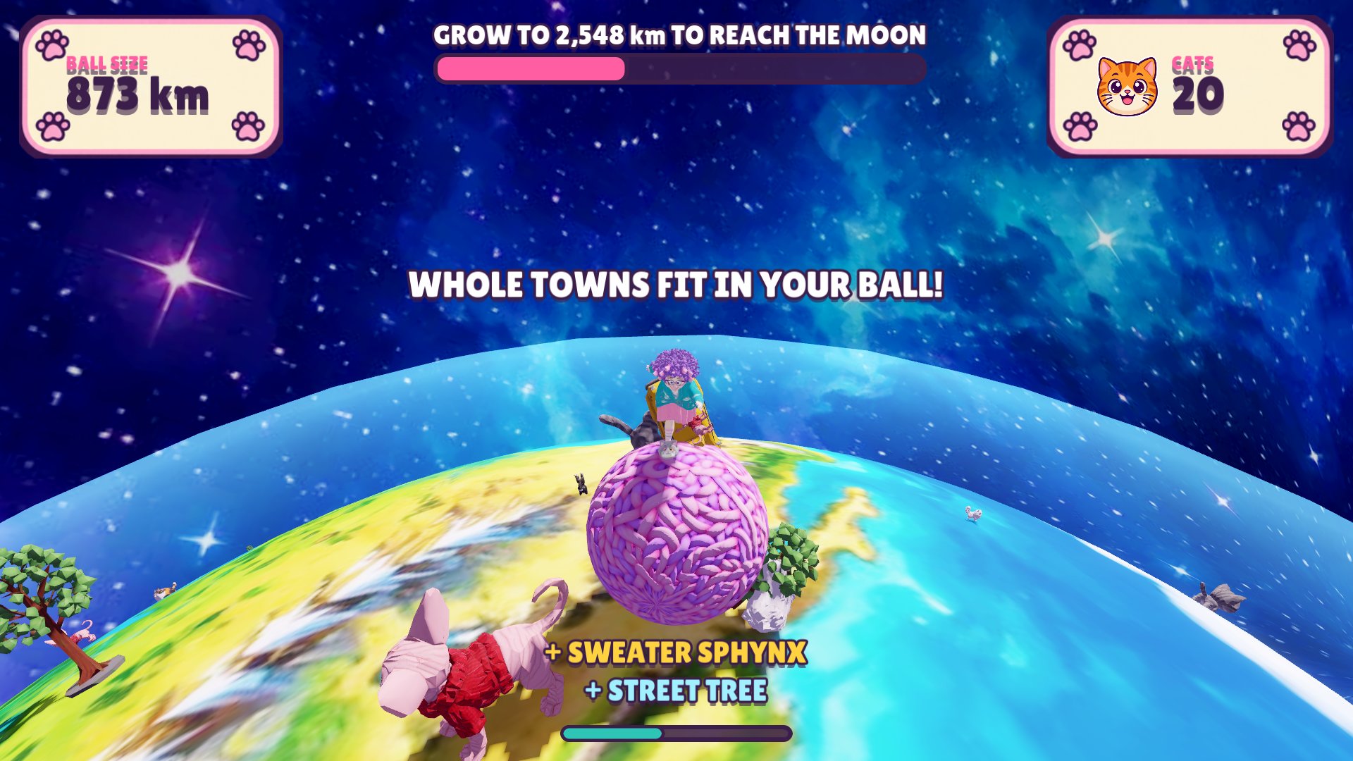 Whole towns fit in your ball.