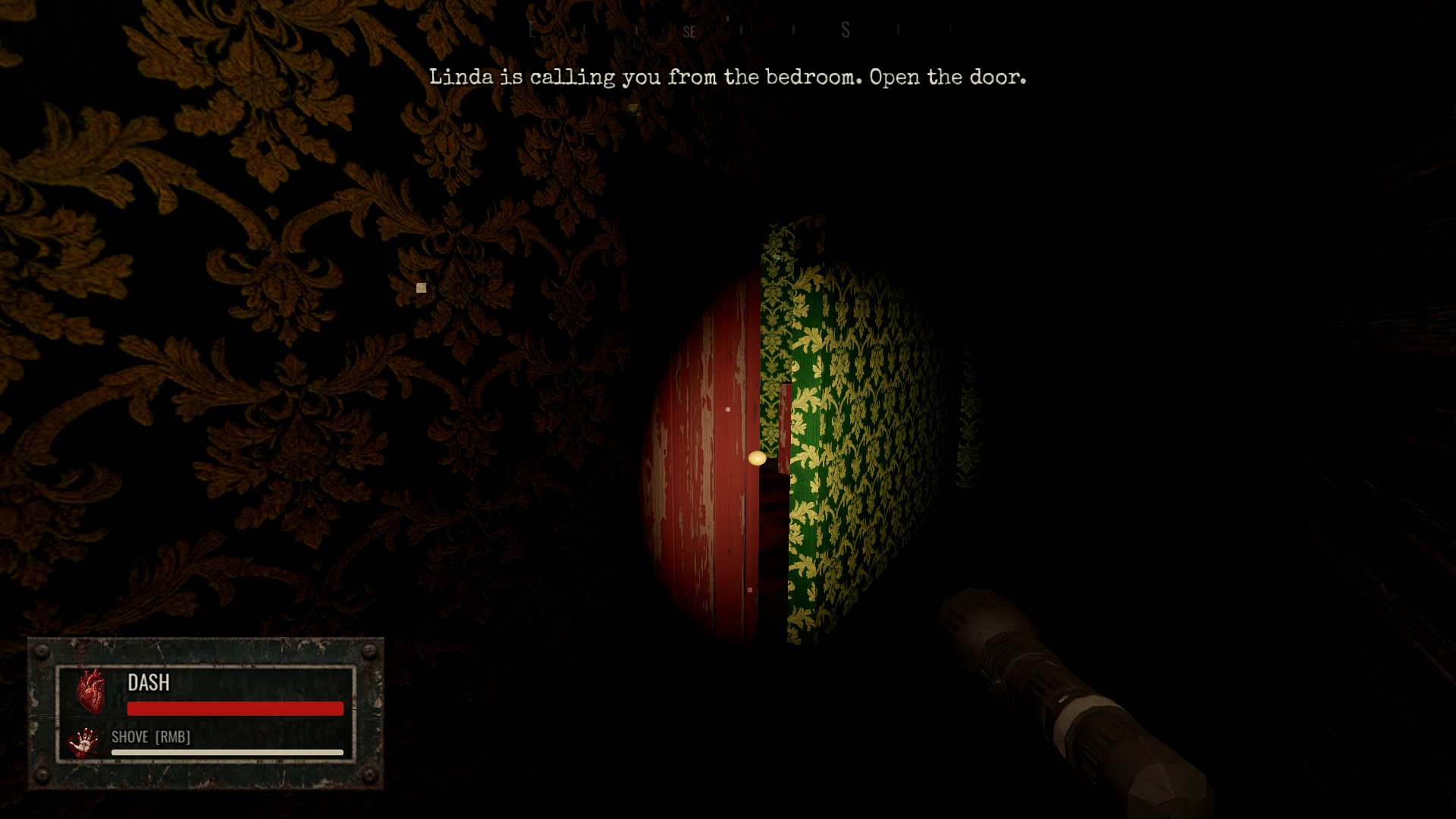 The power is shaky now. Keep the flashlight on.