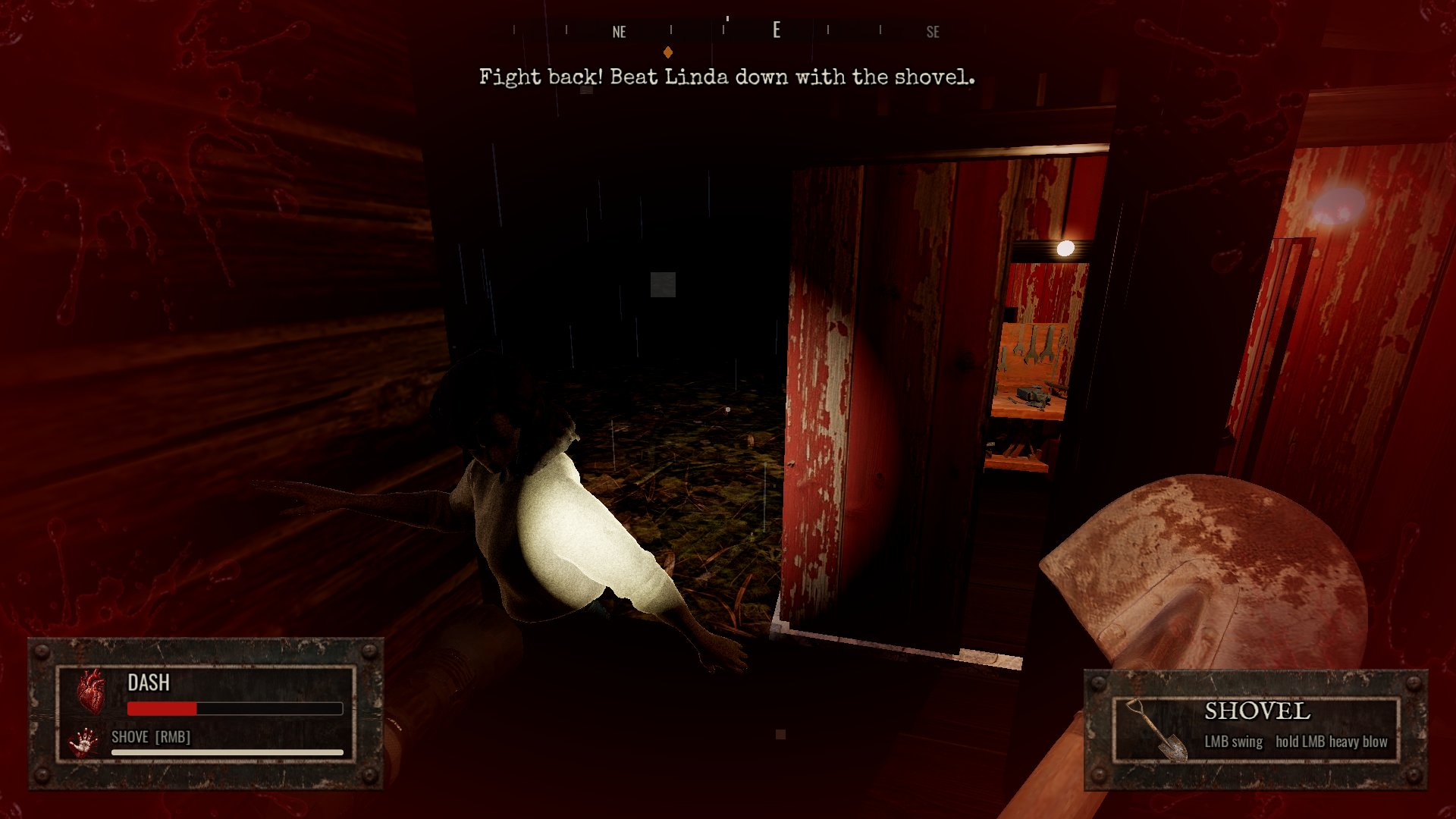 The shovel from the shack does the talking.