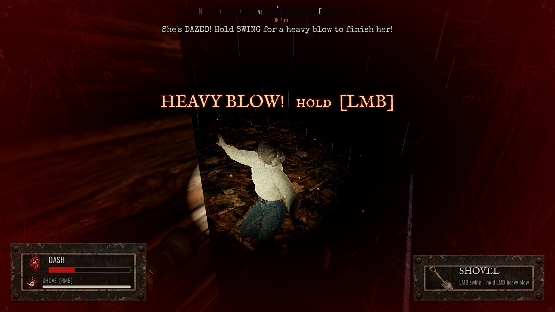 Stagger them, then hold the swing for a heavy blow.