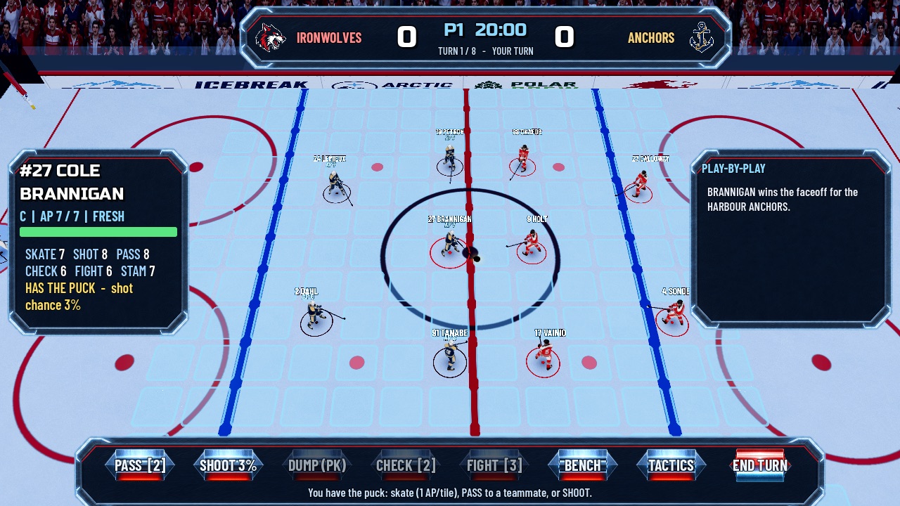 The guest's view of the rink during an online match, marked Your Turn